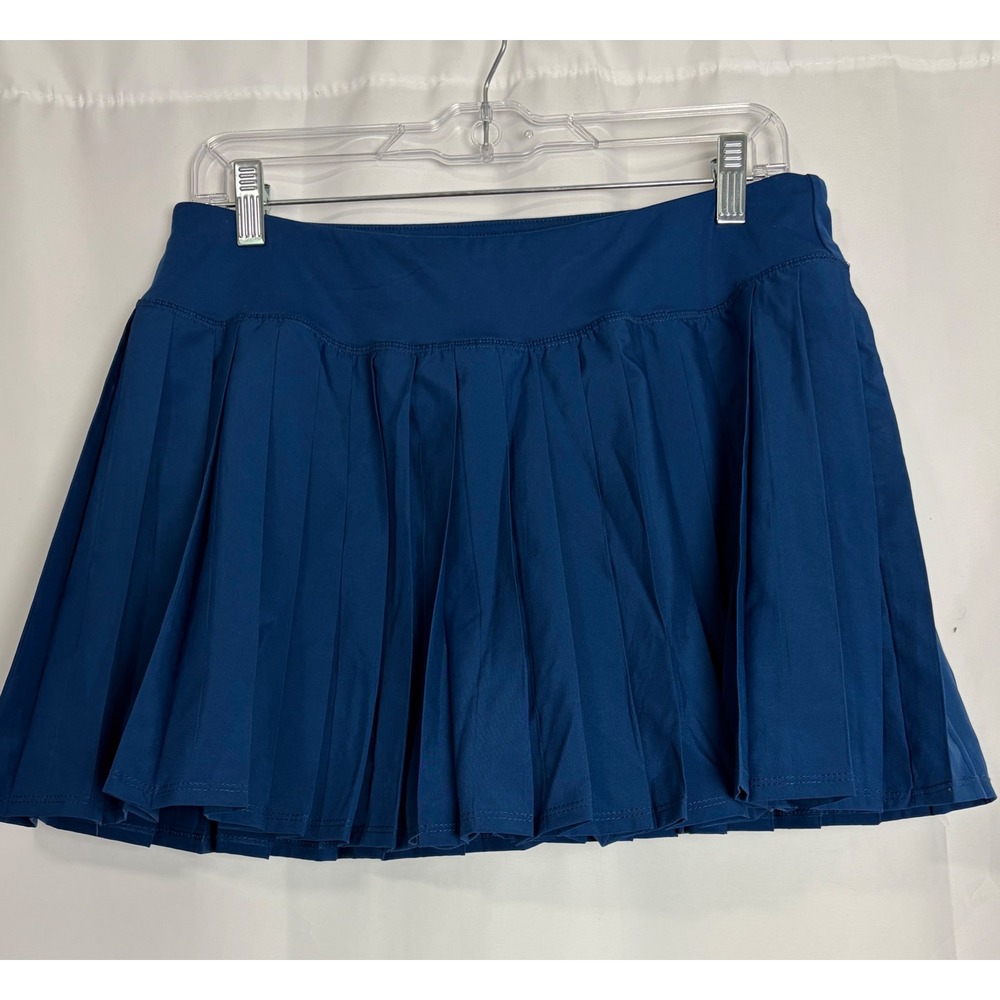 Reebok Womens Blue Pleated Tennis  Athletic Skort with Pockets Size Large L